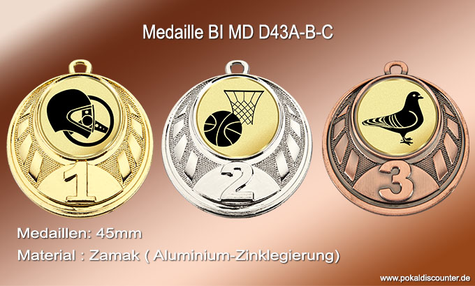Medaillen - Medaille BI MD D43B jetzt kaufen!