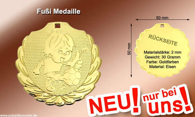 Medaillen - Medaille Fussi jetzt kaufen!